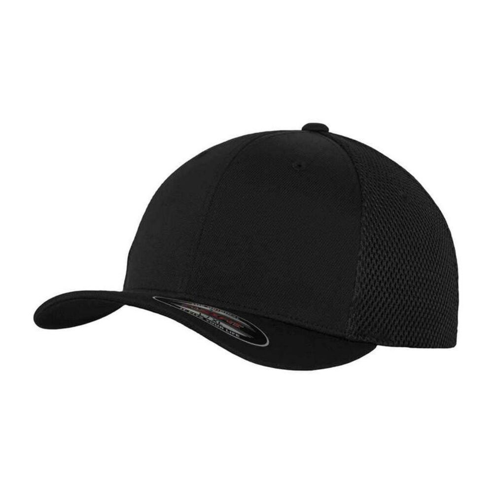 Flexfit Tactel Mesh Panel Baseball Cap / Black